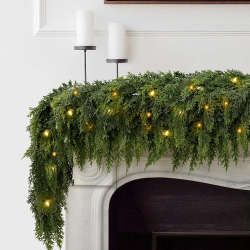 Pre-Lit Cedar Christmas Garland