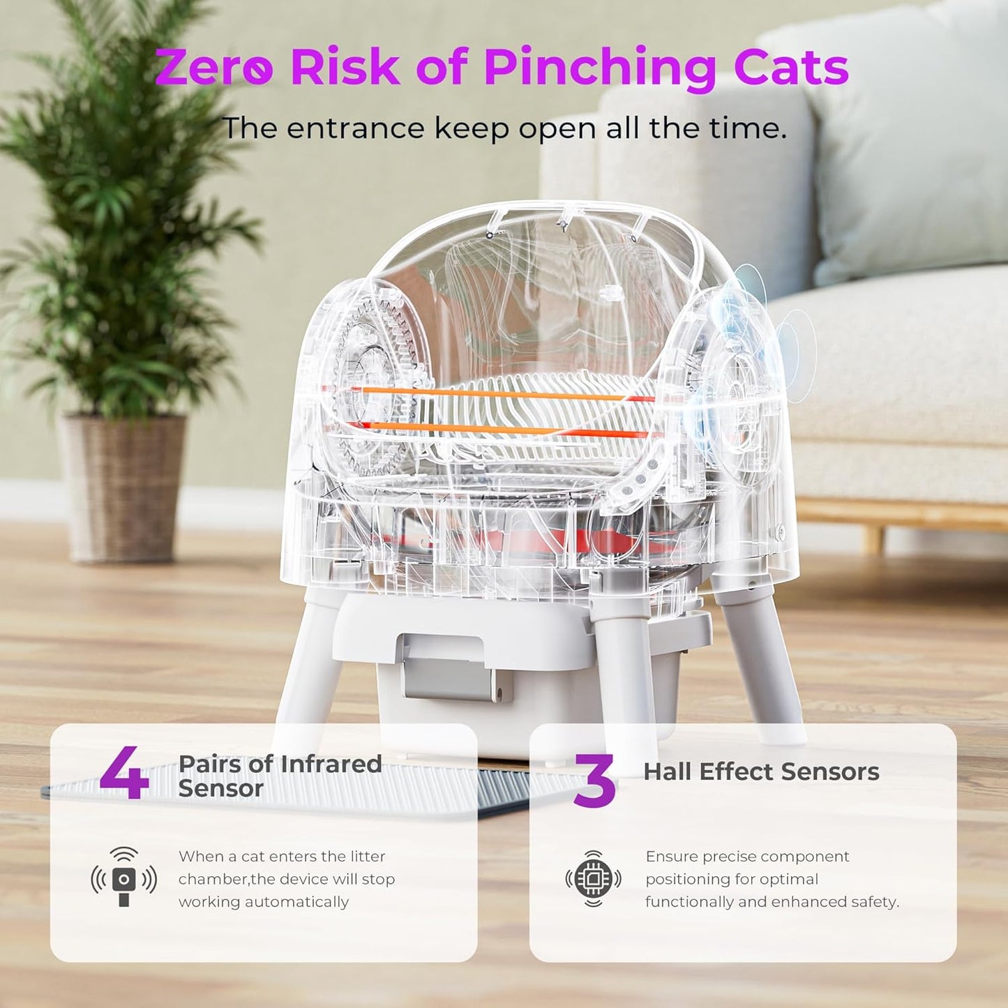 gleam Self-Cleaning Cat Litter Box