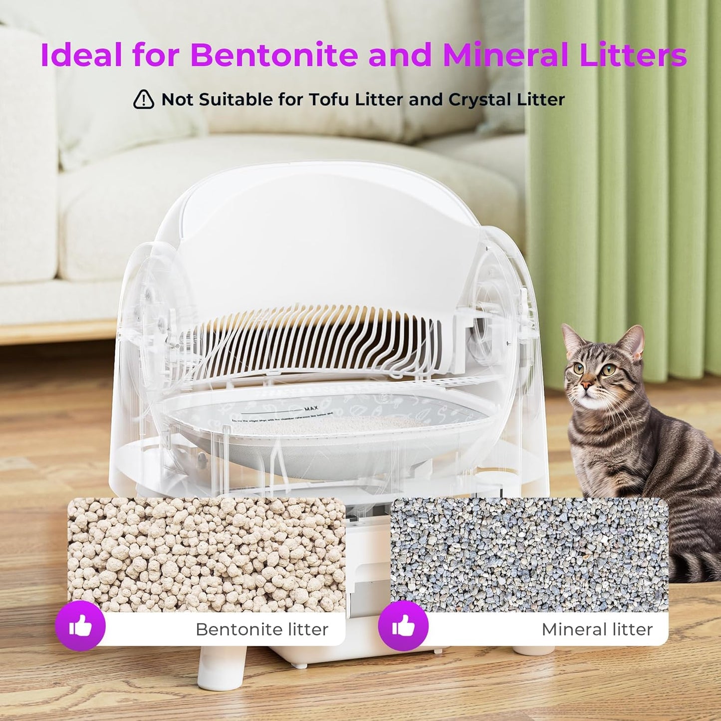 gleam Self-Cleaning Cat Litter Box